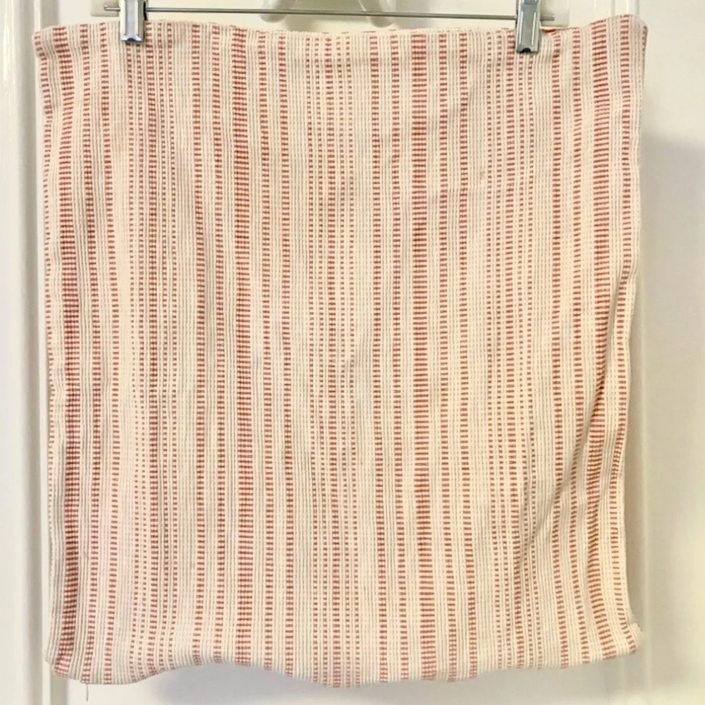 Lauren Striped Red and Cream Pillow Case set of 2